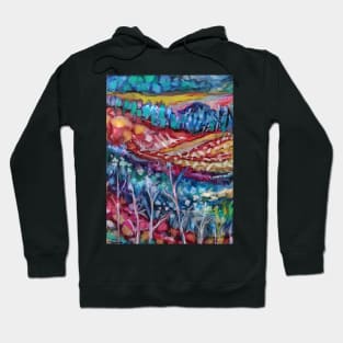 "America the Beautiful" Colorful Digital Abstract (Jean B. Fitzgerald) Hoodie